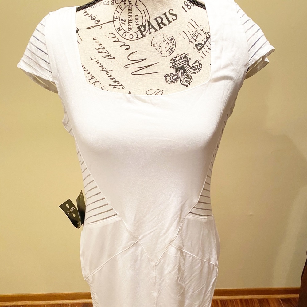 White BEBE dress size Large “Hello Sailors “